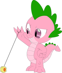 Size: 3033x3557 | Tagged: safe, artist:ponygamer2020, editor:ponygamer2020, imported from derpibooru, spike, spike (g1), dragon, anniversary, g1, g1 to g4, g4, generation leap, happy birthday mlp:fim, male, mlp fim's twelfth anniversary, recolor, simple background, solo, transparent background, vector, yo-yo