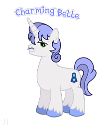 Size: 1448x1654 | Tagged: source needed, safe, anonymous artist, imported from derpibooru, oc, oc only, oc:charming belle, pony, unicorn, facial hair, freckles, horn, male, moustache, name, offspring, parent:fancypants, parent:rarity, parents:raripants, simple background, solo, stallion, text, transparent background, unicorn oc, unshorn fetlocks