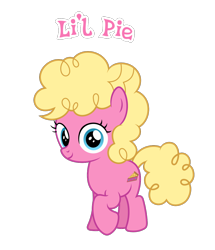 Size: 1018x1184 | Tagged: source needed, safe, anonymous artist, imported from derpibooru, oc, oc only, oc:li'l pie, earth pony, pony, earth pony oc, eyelashes, female, filly, foal, offspring, parent:cheese sandwich, parent:pinkie pie, parents:cheesepie, simple background, solo, transparent background