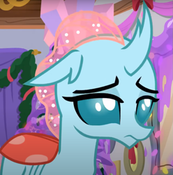 Size: 771x777 | Tagged: safe, imported from derpibooru, screencap, ocellus, changedling, changeling, the hearth's warming club, cropped, female, sad, solo