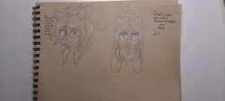 Size: 4000x1800 | Tagged: safe, artist:tai kai, imported from derpibooru, oc, genie, genie pony, kirin, bracelet, dialogue, ear piercing, earring, female, gold, high res, incredulous, jewelry, kirin oc, looking at you, pencil drawing, piercing, solo, talking to viewer, traditional art