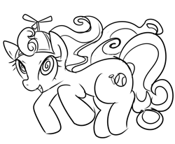 Size: 1171x964 | Tagged: safe, artist:maren, imported from derpibooru, screwball, earth pony, pony, 2013, doodle, female, mare, old art, solo