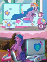 Size: 1500x1999 | Tagged: safe, edit, edited screencap, imported from derpibooru, screencap, izzy moonbow, pony, unicorn, spoiler:g5, spoiler:my little pony: make your mark chapter 2, spoiler:my little pony: tell your tale, spoiler:myms01e01, spoiler:tyts01e13, dumpster diving, g5, izzy does it, my little pony: make your mark, my little pony: make your mark chapter 2, my little pony: tell your tale