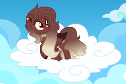 Size: 1280x854 | Tagged: safe, artist:katelynleeann42, imported from derpibooru, oc, oc only, pegasus, pony, base used, cloud, female, mare, on a cloud, sky, solo, standing on a cloud