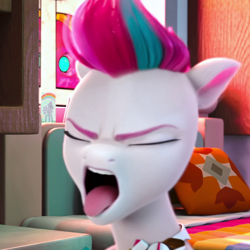 Size: 920x920 | Tagged: safe, imported from derpibooru, screencap, zipp storm, pegasus, pony, spoiler:my little pony: make your mark chapter 2, spoiler:myms01e07, cropped, disgusted, eyes closed, female, g5, hoof done it?, mare, my little pony: make your mark, my little pony: make your mark chapter 2, solo, tongue out