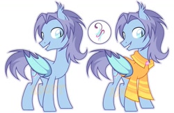 Size: 1280x835 | Tagged: safe, artist:vi45, imported from derpibooru, bat pony, pony, clothes, male, shirt, simple background, solo, stallion, white background