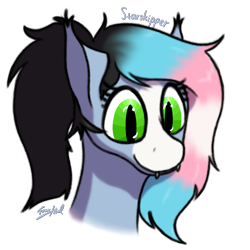 Size: 1750x1750 | Tagged: safe, artist:aelflonra, imported from derpibooru, oc, oc only, oc:starskipper, female, pride, pride flag, simple background, solo, transgender pride flag, transparent background