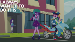 Size: 1920x1080 | Tagged: safe, edit, edited screencap, editor:quoterific, imported from derpibooru, screencap, rainbow dash, rarity, sci-twi, twilight sparkle, human, equestria girls, fomo, spoiler:eqg series (season 2), motorcycle