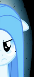 Size: 496x1111 | Tagged: safe, artist:ec8er, edit, imported from derpibooru, pinkie pie, earth pony, pony, black background, blue, female, floppy ears, mare, pinkamena diane pie, pinkie pie is not amused, simple background, unamused, when she doesn't smile