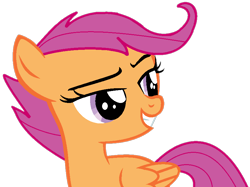 Size: 835x623 | Tagged: safe, artist:ponybasesrus, artist:twilyisbestpone, imported from derpibooru, scootaloo, pegasus, pony, base used, female, filly, foal, lidded eyes, simple background, smiling, smirk, smug, solo, transparent background