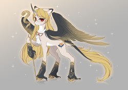 Size: 4961x3508 | Tagged: safe, artist:mian1205, imported from derpibooru, oc, oc only, alicorn, pony, alicorn oc, horn, solo, wings