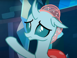 Size: 1010x771 | Tagged: safe, imported from derpibooru, screencap, ocellus, changedling, changeling, school raze, cropped, female, raised hoof, solo