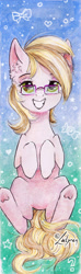 Size: 654x2217 | Tagged: safe, artist:lailyren, imported from derpibooru, oc, oc only, earth pony, pony, bookmark, solo
