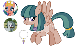 Size: 1900x1200 | Tagged: safe, artist:cherrycandi, imported from derpibooru, marble pie, somnambula, oc, unnamed oc, pegasus, pony, base used, clothes, cutie mark, egyptian, egyptian pony, female, fusion, jewelry, necklace, simple background, solo, transparent background