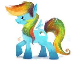 Size: 700x587 | Tagged: safe, artist:cryptid-creations, imported from derpibooru, rainbow dash, pegasus, pony, female, mare, old art, simple background, white background