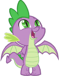Size: 407x525 | Tagged: safe, artist:pascalmulokozi2, edit, edited screencap, imported from derpibooru, screencap, spike, dragon, background removed, male, nervous, not a vector, open mouth, simple background, solo, transparent background, winged spike, wings