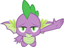 Size: 958x704 | Tagged: safe, artist:pascalmulokozi2, edit, edited screencap, imported from derpibooru, screencap, spike, dragon, molt down, background removed, flying, male, simple background, solo, transparent background, winged spike, wings