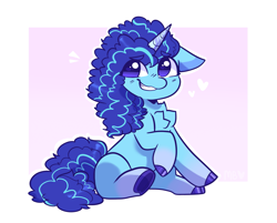 Size: 2547x2048 | Tagged: safe, artist:moccabliss, imported from derpibooru, pony, unicorn, chest fluff, cute, female, floppy ears, g5, mare, misty brightdawn, mistybetes, simple background, smiling, solo, underhoof