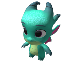 Size: 420x420 | Tagged: safe, imported from derpibooru, dragon, 3d, baby, baby dragon, g5, male, my little pony: visit maretime bay, roblox, simple background, solo, sparky sparkeroni, transparent background