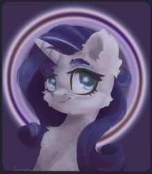 Size: 3500x4000 | Tagged: safe, artist:colorbrush, imported from derpibooru, rarity, pony, unicorn, abstract background, bust, cheek fluff, chest fluff, ear fluff, fluffy, portrait, solo
