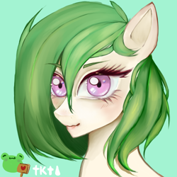 Size: 500x500 | Tagged: safe, artist:kiemochimo, imported from derpibooru, oc, oc only, earth pony, pony, cute, female, happy, solo