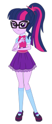 Size: 1600x3776 | Tagged: safe, artist:gmaplay, imported from derpibooru, sci-twi, twilight sparkle, human, equestria girls, clothes, equestria girls outfit, mary janes, sci-twi outfits, shoes, simple background, solo, transparent background, vector