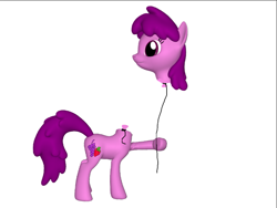 Size: 789x592 | Tagged: safe, berry punch, berryshine, balloon pony, earth pony, inflatable pony, pony, pony creator, do princesses dream of magic sheep, 3d, balloon, balloon head, balloon punch, detachable head, disembodied head, headless, modular, not pipp petals, not sugar belle, ponylumen, wat