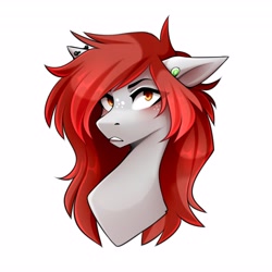 Size: 4096x4096 | Tagged: safe, artist:buvanybu, imported from derpibooru, oc, oc only, oc:scarlett lane, pony, bust, portrait, simple background, solo, white background