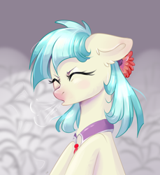 Size: 5400x5900 | Tagged: safe, artist:ske, imported from derpibooru, coco pommel, earth pony, pony, the saddle row review, cocobetes, cold, cute, ear fluff, female, mare, red nosed, sick, sneezing, solo