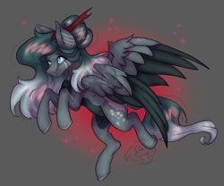 Size: 3000x2499 | Tagged: safe, artist:thelazyponyy, imported from derpibooru, oc, oc only, pegasus, pony, abstract background, colored wings, flying, pegasus oc, signature, solo, two toned wings, wings
