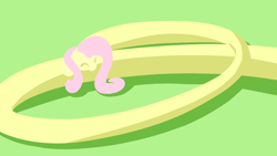 Size: 1920x1080 | Tagged: safe, artist:purblehoers, imported from derpibooru, fluttershy, eyes closed, grass, green background, long pony, simple background, sleeping, solo