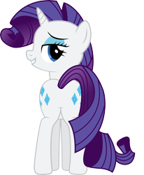 Size: 7829x9483 | Tagged: safe, artist:mrcabezon, imported from derpibooru, rarity, pony, unicorn, absurd resolution, bedroom eyes, both cutie marks, butt, clothes, featureless crotch, female, looking back, plot, rearity, show accurate, simple background, solo, transparent background, vector