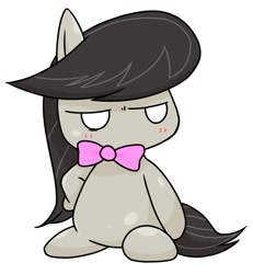 Size: 1111x1201 | Tagged: safe, artist:batipin, imported from derpibooru, octavia melody, earth pony, pony, chibi, female, mare, simple background, solo, unamused, white background