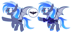 Size: 4658x2150 | Tagged: safe, artist:vi45, imported from derpibooru, oc, oc:nightglider, bat pony, adoptable, bat pony oc, clothes, female, jewelry, mare, simple background, white background