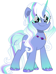 Size: 6778x8965 | Tagged: safe, artist:shootingstarsentry, imported from derpibooru, oc, oc:fortuna, pony, unicorn, absurd resolution, female, g5, g5 oc, magical lesbian spawn, mare, offspring, parent:misty brightdawn, parent:opaline arcana, parents:mistyline, simple background, solo, transparent background