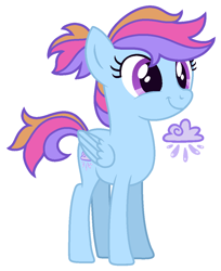 Size: 924x1135 | Tagged: safe, artist:s0ftserve, imported from derpibooru, oc, pony, base used, female, offspring, outline, parent:rainbow dash, parent:soarin', parents:soarindash, simple background, solo, teenager, transparent background, white outline