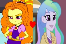 Size: 745x505 | Tagged: safe, edit, imported from derpibooru, adagio dazzle, princess celestia, equestria girls, adalestia, dazzlestia, female, lesbian, principal celestia, shipping