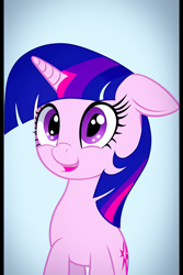 Size: 512x768 | Tagged: safe, imported from twibooru, twilight sparkle, pony, unicorn, cute, female, gradient background, image, machine learning generated, mare, png, scrunchy face, stable diffusion, twiabetes, twibooru exclusive