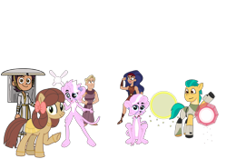 Size: 2388x1668 | Tagged: safe, artist:chanyhuman, imported from derpibooru, diamond tiara, hitch trailblazer, yona, cheetah, earth pony, fairy, human, pony, equestria girls, she's all yak, amazon, amazonian, amulet, cheetah (dc comics), clothes, cosplay, costume, crossover, crossplay, dc comics, dc superhero girls, demi-god, description is relevant, diamond crown, diana prince, disney, female, g5, hercules, jewelry, link in description, luz noceda, megara, mortal kombat, muscles, muscular female, my little pony: tell your tale, ponified, pony yona, reversed gender roles equestria, role reversal, rule 63, scythian, self paradox, show accurate, simple background, sonic adventure, species swap, steve trevor, the legend of zelda, the owl house, tikal, transparent background, vector, werecat, wonder woman