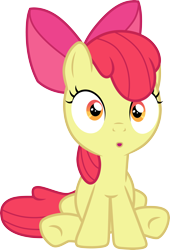 Size: 3000x4404 | Tagged: safe, artist:cloudy glow, imported from derpibooru, apple bloom, earth pony, pony, bloom and gloom, .ai available, :o, blame, female, filly, foal, open mouth, simple background, sitting, solo, transparent background, vector