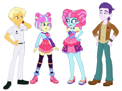 Size: 1313x978 | Tagged: safe, artist:gmaplay, artist:maretrick, edit, imported from derpibooru, vector edit, dirk thistleweed, kiwi lollipop, supernova zap, human, accountibilibuddies, equestria girls, equestria girls series, spring breakdown, spoiler:choose your own ending (season 2), spoiler:eqg series (season 2), accountibilibuddies: rainbow dash, belt, clothes, denim, double date, female, freckles, jacket, jeans, k-lo, legs, male, open toe shoes, open-toed shoes, pants, postcrush, ragamuffin (g4), raganova, shipping, shirt, shoes, simple background, skirt, socks, straight, su-z, thigh highs, thigh socks, thistlepop, transparent background, vector, watch, wristband, zettai ryouiki