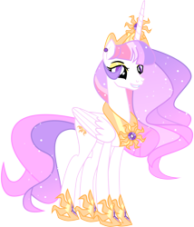 Size: 6902x8075 | Tagged: safe, artist:just-silvushka, artist:orin331, artist:shootingstarsentry, imported from derpibooru, princess celestia, alicorn, pony, alternate universe, base used, cutie mark, female, mare, queen, queen celestia, simple background, smiling, solo, transparent background