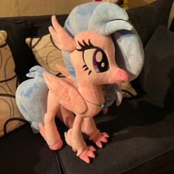 Size: 3024x3024 | Tagged: safe, artist:calusariac, imported from derpibooru, silverstream, hippogriff, couch, irl, photo, plushie