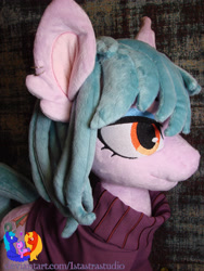 Size: 2304x3072 | Tagged: safe, artist:1stastrastudio, imported from derpibooru, oc, oc only, earth pony, pony, clothes, commission, ear fluff, female, irl, long sleeves, mare, photo, plushie, smiling, solo, standing, sweater