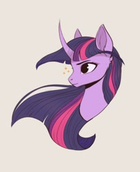 Size: 2664x3264 | Tagged: safe, artist:nettlemoth, imported from derpibooru, twilight sparkle, alicorn, bust, simple background, solo, twilight sparkle (alicorn)