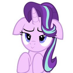 Size: 4600x4581 | Tagged: safe, artist:mrvector, imported from derpibooru, starlight glimmer, pony, unicorn, absurd resolution, cute, female, floppy ears, glimmerbetes, lidded eyes, mare, simple background, smiling, smug, solo, transparent background, vector