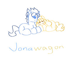 Size: 1000x805 | Tagged: safe, artist:wimple, imported from derpibooru, pony, anime, gay, jojo's bizarre adventure, jonathan joestar, male, ponified, shipping, simple background, speedwagon, white background