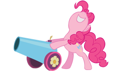 Size: 3000x1688 | Tagged: safe, artist:totalcrazyness101, imported from derpibooru, pinkie pie, earth pony, pony, bipedal, female, mare, party cannon, simple background, solo, transparent background, vector