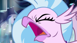 Size: 1279x720 | Tagged: safe, imported from derpibooru, screencap, silverstream, classical hippogriff, hippogriff, what lies beneath, angry, eyes closed, open mouth, screaming, solo