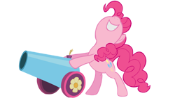 Size: 900x507 | Tagged: safe, artist:totalcrazyness101, imported from derpibooru, pinkie pie, earth pony, pony, female, mare, party cannon, simple background, solo, transparent background, vector